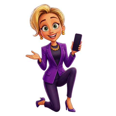 Mum showing the app